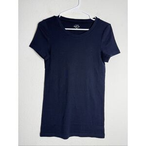 NWT J.Crew Perfect Fit Women’s Cotton T-shirt Navy Blue Size M